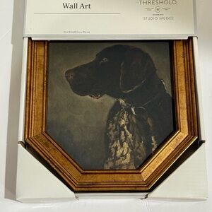 Threshold Studio McGee Pointer Dog Portrait Wall Art 8x10 Gold Frame  NEW
